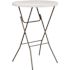 Carnegy Avenue Kathryn 31 in. Round Granite White Plastic Tabletop Metal Frame Bar Height Folding Table