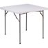Carnegy Avenue 33.75 in. Granite White Plastic Tabletop Metal Frame Folding Table