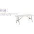 Carnegy Avenue 72 in. Granite White Plastic Tabletop Metal Frame Folding Table