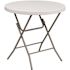 Carnegy Avenue 31.5 in. Granite White Plastic Tabletop Metal Frame Folding Table