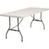 Carnegy Avenue Kathryn 72 in. L Rectangle Granite White Top White Plastic Event and Party Folding Utility Tables