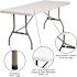 Carnegy Avenue Kathryn 72 in. L Rectangle Granite White Top White Plastic Event and Party Folding Utility Tables