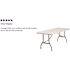 Carnegy Avenue Kathryn 72 in. L Rectangle Granite White Top White Plastic Event and Party Folding Utility Tables