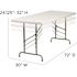 Carnegy Avenue 72 in. Granite White Plastic Tabletop Metal Frame Folding Table
