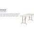 Carnegy Avenue 72 in. Granite White Plastic Tabletop Metal Frame Folding Table