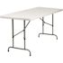 Carnegy Avenue 72 in. Granite White Plastic Tabletop Metal Frame Folding Table