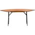 Carnegy Avenue 48 in. Natural Wood Tabletop Metal Frame Folding Table