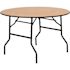 Carnegy Avenue 48 in. Natural Wood Tabletop Metal Frame Folding Table