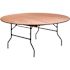 Carnegy Avenue 66 in. Natural Wood Tabletop Metal Frame Folding Table