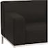 Carnegy Avenue 58 in. Black Faux Leather 2-Seat Loveseat with Square Arms