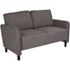 Carnegy Avenue 55.3 in. Dark Gray Cotton 2-Seater Loveseat with Square Arms