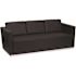 Carnegy Avenue Hercules Trinity 79" Square Arms Faux Leather 3-Seater Sofa in Black