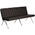 Carnegy Avenue 68 in. Armless Faux Leather Rectangular 3-Seater Bridgewater Sofa in Black