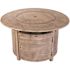 Fire Sense Thatcher 42 in. x 24 in. Round Aluminum Propane Fire Pit Table in Driftwood