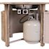 Fire Sense Thatcher 42 in. x 24 in. Round Aluminum Propane Fire Pit Table in Driftwood