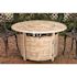 Fire Sense Thatcher 42 in. x 24 in. Round Aluminum Propane Fire Pit Table in Driftwood