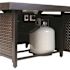 Fire Sense Weyland 40 in. x 24 in. Square Aluminum Propane Fire Pit Table in Antique Bronze