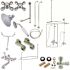 Kingston Brass Vintage Combo Set 3-Handle Claw Foot Tub Faucet with Shower Set in Chrome