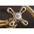 Kingston Brass Wall-Mount Adjustable Centers 3-Handle Claw Foot Tub Faucet with Hand Shower in Polished Brass