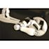 Kingston Brass Adjustable Center Porcelain 2-Handle Wall-Mount Standard Kitchen Faucet in Chrome