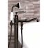 Kingston Brass Traditional Single-Handle Floor-Mount Roman Tub Faucet with Hand Shower in Matte Black