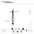 Kingston Brass Country Single-Handle Freestanding Claw Foot Tub Faucets with Hand Shower in Brushed Brass