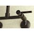 Kingston Brass Adjustable Center 2-Handle Wall-Mount Standard Kitchen Faucet in Matte Black