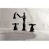 Kingston Brass Victorian 8 in. Widespread 2-Handle Bathroom Faucet in Matte Black