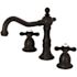Kingston Brass Victorian 8 in. Widespread 2-Handle Bathroom Faucet in Matte Black