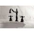 Kingston Brass Victorian 8 in. Widespread 2-Handle Bathroom Faucet in Matte Black