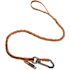 Ergodyne 25 lbs. Orange and Gray Standard Double-Locking Single Carabiner with Swivel Tool Lanyard