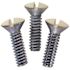 Leviton 1/2 in. L 6 to 32 Thread Oval Head Milled Slot Replacement Wallplate Screws, Ivory (100-Pack)