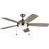 Discus Classic 52 in. Modern Integrated LED Indoor Brushed Steel Ceiling Fan with Silver Blades and 3000K Light Kit