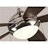 Discus Classic 52 in. Modern Integrated LED Indoor Brushed Steel Ceiling Fan with Silver Blades and 3000K Light Kit