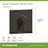 Symmons Duro 1-Handle Wall-Mounted Valve Trim Kit with Volume Control in Matte Black (Valve not Included)