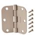 Everbilt 3-1/2 in. x 5/8 in. Radius Satin Nickel Door Hinge Value Pack (24-Pack)