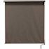 SeaSun Tide Pool Grey and Black Cordless Outdoor Patio Roller Shade with Valance 48 in. W x 96 in. L