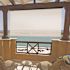 SeaSun Tide Pool Grey and Black Cordless Outdoor Patio Roller Shade with Valance 84 in. W x 96 in. L