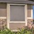 SeaSun Tide Pool Grey and Black Cordless Outdoor Patio Roller Shade with Valance 84 in. W x 96 in. L