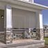 SeaSun Tide Pool Grey and Black Cordless Outdoor Patio Roller Shade 96 in. W x 96 in. L
