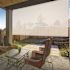 SeaSun Tide Pool Grey and Black Cordless Outdoor Patio Roller Shade 96 in. W x 96 in. L