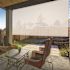 SeaSun Sea Cliff Light and Dark Brown Cordless Outdoor Patio Roller Shade 72 in. W x 96 in. L