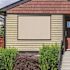 SeaSun Coronado Tan Cordless Outdoor Patio Roller Shade with Valance 48 in. W x 96 in. L