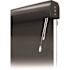 SeaSun Moonstone Dark Brown Motorized Outdoor Patio Roller Shade with Valance 48 in. W x 96 in. L