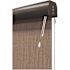 SeaSun Sea Cliff Light and Dark Brown Motorized Outdoor Patio Roller Shade with Valance 48 in. W x 96 in. L