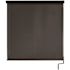SeaSun Moonstone Dark Brown Cordless Outdoor Patio Roller Shade with Valance 72 in. W x 96 in. L