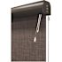 SeaSun Tide Pool Grey and Black Motorized Outdoor Patio Roller Shade with Valance 72 in. W x 96 in. L