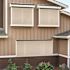 SeaSun Tide Pool Grey and Black Motorized Outdoor Patio Roller Shade with Valance 72 in. W x 96 in. L