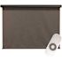 SeaSun Tide Pool Grey and Black Motorized Outdoor Patio Roller Shade with Valance 72 in. W x 96 in. L