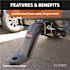 CURT 21,000 lbs. 6 in. Drop Industrial Duty Forged Trailer Hitch Ball Mount Draw Bar (3 in. Shank, 10 in. Long)